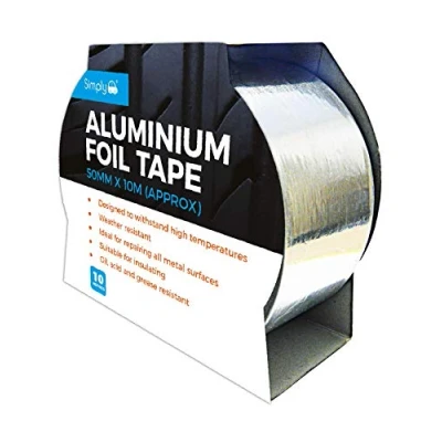 Image of Simply AFT1 Aluminium Foil Tape 50mm x 10m Insulation Heat Resistant Ideal For High Adhesion Easy To Use
