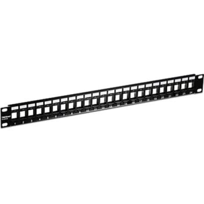 Image of TRENDnet 24 Port Blank Keystone 1U Patch Panel, TC KP24, Cat5, Cat5e, Cat6, Cat6A, UTP, 19 Inch RackMount Design, Recommended with K25C6 &amp; K50C6 Cat6 Jacks