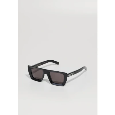 Image of Gucci Unisex GG1723S 001 Sunglasses Injected Black Grey Squared