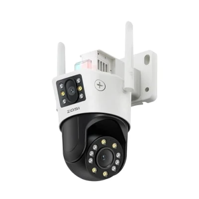 Image of ZOSI 6MP Dual Lens WiFi CCTV Camera Outdoor, View Home Surveillance Wireless Security Indoor, Color Night Vision, Virtual Fence, Auto Tracking, Person/Vehicle Detect, 2 Way Audio, C298 SE