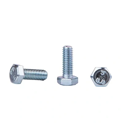 Image of (Pack of 50 pcs) DIN 933 Zinc Plated Steel Hexagon Bolts M6 x 16 mm 8.8 Grade, Hex Screws, Fully Threaded, Head, Tap Bolt (50, mm)