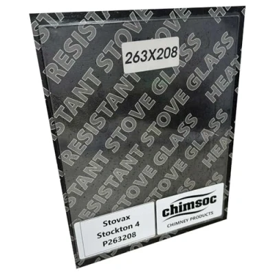 Image of Chimsoc Replacement Stove Glass Stovax Stockton 4 (263mm x 208mm Rectangular)