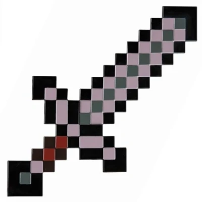 Image of Minecraft Netherite Sword, Official Costume Accessory for Kids, Single Size Video Game Prop