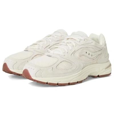 Image of Saucony GRID JAZZ 9 Unisex Trainers, Size: 9, Ivory Leather and textile