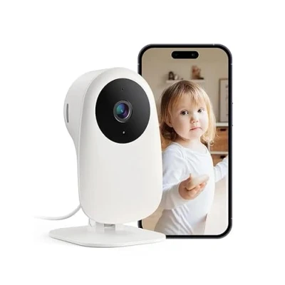 Image of Nooie 2K Baby Monitor with Bluetooth Connection 2.4G Wi Fi, Smart Night Vision, Motion/Sound Detection, 2 Way Audio,Work Alexa, APP Control, Cloud/SD Storage
