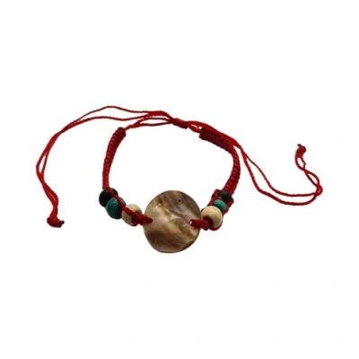 Image of VIE Naturals Beach Bracelet, Round Nacre, Red, One