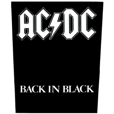 Image of AC/DC back In Black large sew on patch (mm)