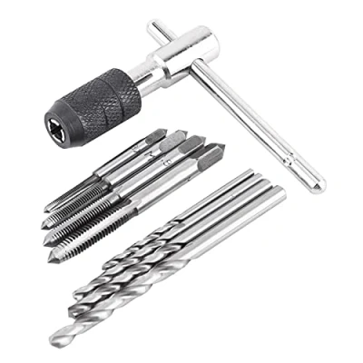 Image of EVTSCAN Latest 9Pcs/set M3x0.5/M4x0.7/M5x0.8/M6x1.0 Screw Taps T shaped Wrench Twist Drill Bits Threading Tapping Hand Tool Kit