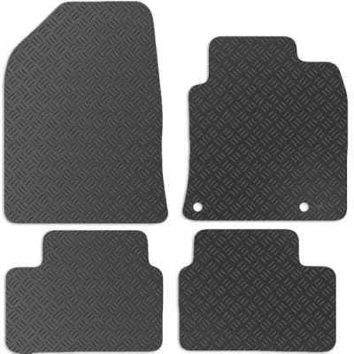 Image of Carsio Rubber Car Mats For Kia Ceed &amp; XCeed 2018+ Onwards (Manual) Tailored Fit Floor Mat Set Complete Accessory Black Custom Fitted All Weather Heavy Duty, Anti Slip Backing with Clips