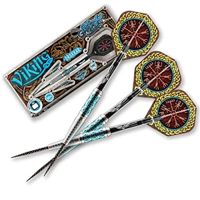 Image of Shot! Darts Viking Drakkar Steel Tip Dart Set 23gm Back Weighted 90% Tungsten Barrels