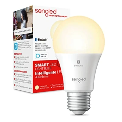 Image of Sengled Smart Bulb, Alexa Light Bluetooth Dimmable LED Bulb E27, Works with Amazon (Echo and Echo Dot), Remote Control Voice Control, Energy Saving 8.8W 806LM, Soft White, 1 Pack, B11 U21W