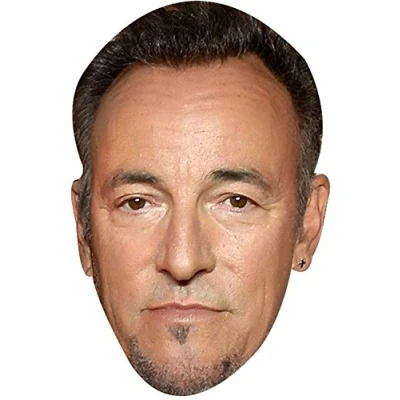Image of FoxyPrinting BRUCE SPRINGSTEEN JB Music Star Fancy Dress Cardboard Celebrity Party Face Mask