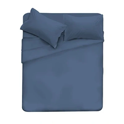 Image of Italian Bed linen Max Color set (flat 250x300, fitted sheet 170x200cm+2 pillowcases 52x82cm), avio, 100% Cotton, DOUBLE