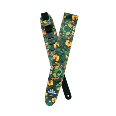 Image of D&#039;Addario Beatles Guitar Strap Accessories Vinyl Yellow Submarine, Pepperland Woods