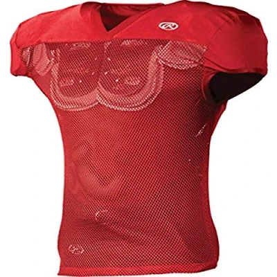 Image of Rawlings Sporting Goods Mens Premium Pro Cut Practice Football Jersey, Scarlet, X Large