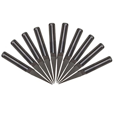 Image of BQLZR 10 Degree 0.1mm Carbide Engraving Bits CNC Router Tool For PCB Board Pack Of