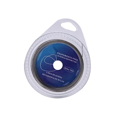 Image of Fishing Line Wire, Steel Wire Leader Stainless Trace Lure 10 Meter with 12Pcs Crimps Sleeves (50 lbs)