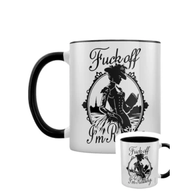 Image of Grindstore Fuck Off I&#039;m Reading Black Inner 2 Tone Mug