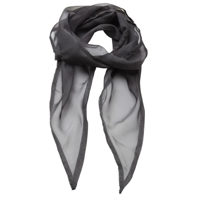 Image of Premier Unisex Adult Colours Chiffon Scarf (Dark Grey) One Size