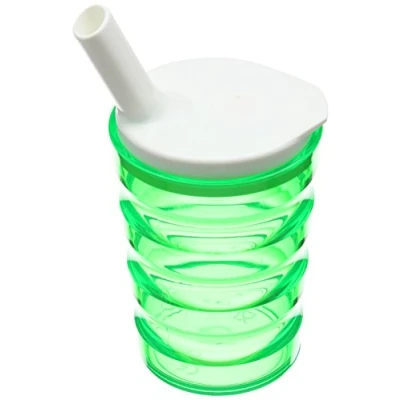 Image of PERFORMANCE HEALTH Sure Grip 200 ml Non Spill Green Cup with Small Lid Aperture