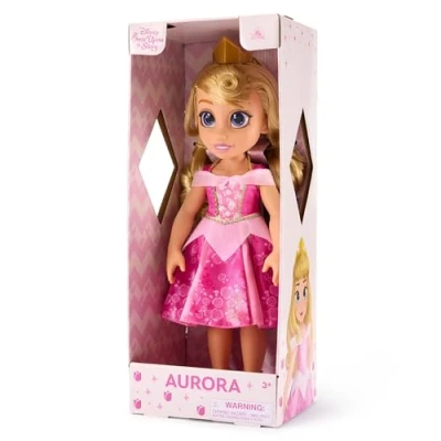 Image of Disney Store Official Aurora Doll with Toy Hair Brush, Sleeping Beauty, 40.5cm / 16&quot;, Once Upon a Story Collection, Age 3+
