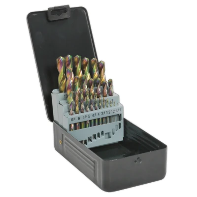 Image of Siegen HSS Drill Bit Set 25pc Edge Ground Metric DIN 338