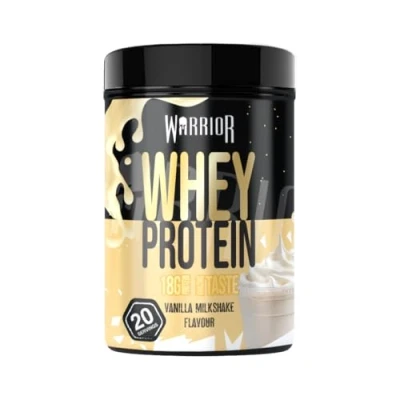 Image of Warrior Whey Protein Powder 500g Up to 36g* per Shake Low Sugar Muscle Growth and Recovery Drink Amazing Taste 20 Servings GMP Certified (Vanilla Milkshake)