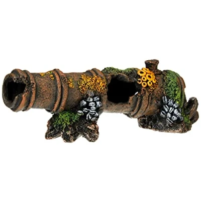 Image of CLASSIC Fish Tank Aquarium Ornament Cannon 9&quot;