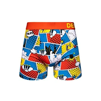 Image of Dedoles Men&#039;s &amp; Boys&#039; Boxers Underwear Boxer Shorts Cotton Trunks Funny Designs Astronaut Hamster Games Books Gift for Him, Design: Colourful Comic Art, Colour: Multicolour, Size: S