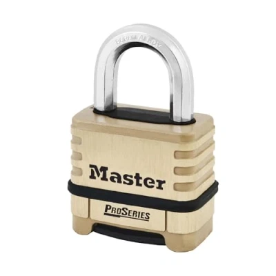 Image of Master Lock 1175D Brass ProSeries 4 Digit Padlock, 16.6 cm x 9.2 3.8