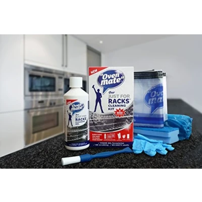 Image of Oven Mate Just for Racks Cleaning Gel Kit with Gloves, Bags, Sponge &amp; More!