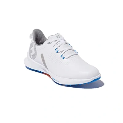 Image of FootJoy 55442060W Men&#039;s Fuel Golf Shoe, 6 UK Wide, Navy/White/Red