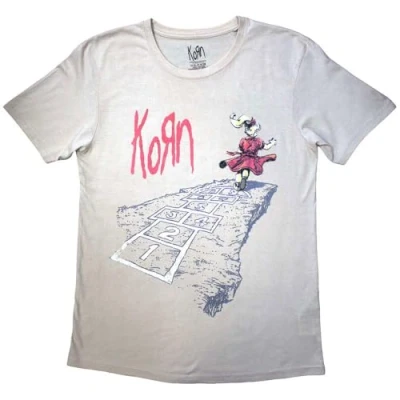 Image of Rock Off officially licensed products Korn Follow The Leader Band Logo T Shirt XL Sand