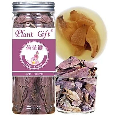 Image of Plant Gift Lotus Flower Petals 30G/1oz 荷花茶 Leaf Loose tea Heye, Revitalizing Tea, 100% Pure Natural, Sustainable No Additives, Chinese