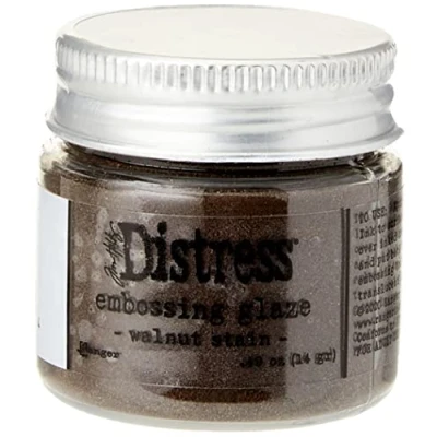 Image of Tim Holtz Ranger Distress Embossing Glaze Walnut Stain, 1 oz jar