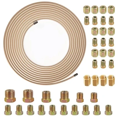 Image of 3/16&quot; Brake Pipe Kit 32.5ft / 10m with Fittings for Automotive Line Set (Kit 2)