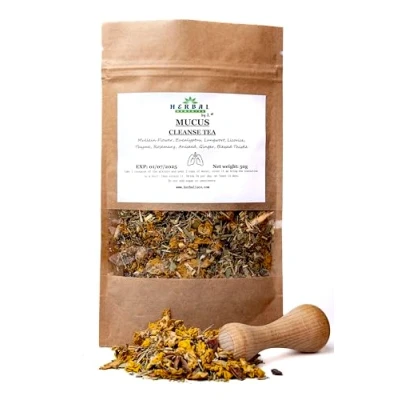 Image of Mucus Cleanse Tea Loose Premium Pure Herbs / 50g Lungs Detox Immune Booster Respiratory Support Herbal Remedies by J.