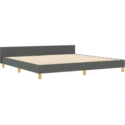 Image of vidaXL Bed Frame Dark Grey 200x200 cm Fabric