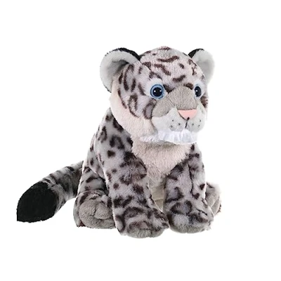 Image of Wild Republic Snow Leopard Cub Plush Soft Toy, Cuddlekins Cuddly Toys, Gifts for Kids 30 cm