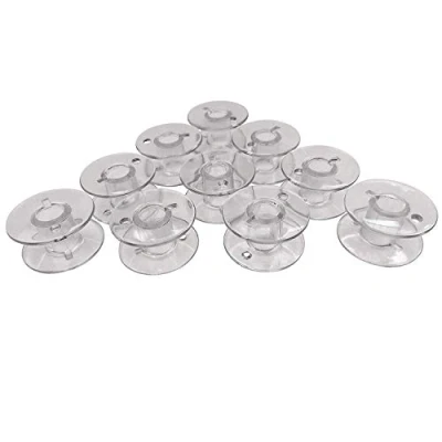 Image of ZickZackNaehmaschine 10 Plastic Bobbins for Singer 1507, 2250, 2259, 2263, 2273, 8280, 2282 sewing machine