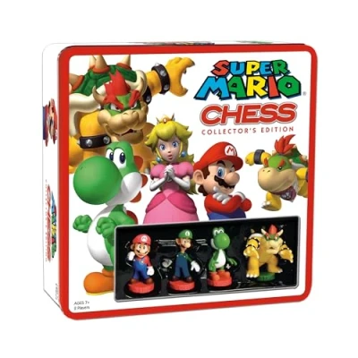 Image of USA OPOLY Super Mario Chess Game Board Ages 7+ 2 Players 60+ Minutes Playing Time