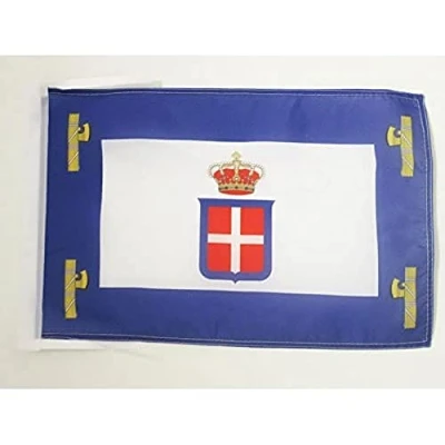 Image of AZ Flag Italian East Africa 18&#039;&#039; x 12&#039;&#039; 100% Polyester Italy Colony Small Banner with Two Cords Fade Resistant Vivid Colors 18x12 in 45x30 Cm