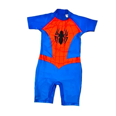 Image of Boys Spiderman All in One Swimuit Sunsafe Sunsuit Size 4 5 Years