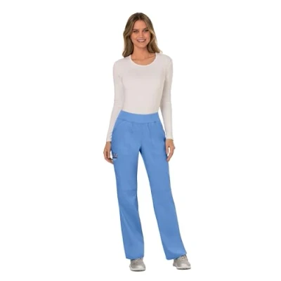 Image of CHEROKEE Women Woman Scrub Trouser Workwear Revolution Medical Clothing Soft Stretch Cargo WWE110 Ciel XL