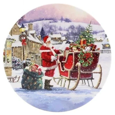 Image of The Leonardo Collection LP52647 Christmas Santa Trivet, Fine China, Boxed