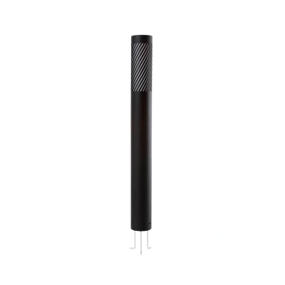 Image of Lindby path light Lurinda, black, aluminium, Ø 10.5 cm