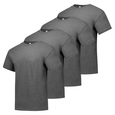 Image of Hanes Men&#039;s ComfortSoft Short Sleeve T Shirt, Charcoal Heather, XXL