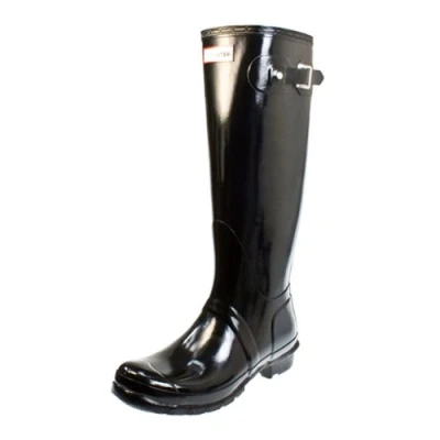 Image of Hunter Unisex Original Gloss Wellies Black W23616 6 UK