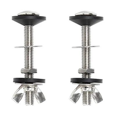 Image of Juliyeh 2 Pcs Toilet Tank Bolts Fixing Kit Stainless Steel Close Coupling Cistern for Coupled