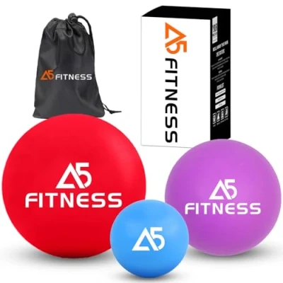Image of Lacrosse Massage Ball for Muscle Relief 3 Sizes (3cm, 5cm, 6.3cm) Yoga, Rehab, Deep Tissue &amp; Trigger Point Massage, Myofascial Release, Plantar Fasciitis Sore Recovery